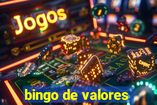 bingo de valores