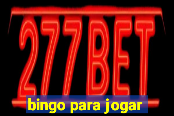 bingo para jogar