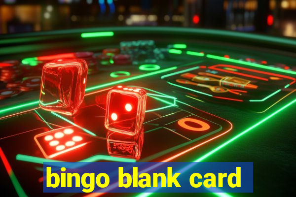 bingo blank card