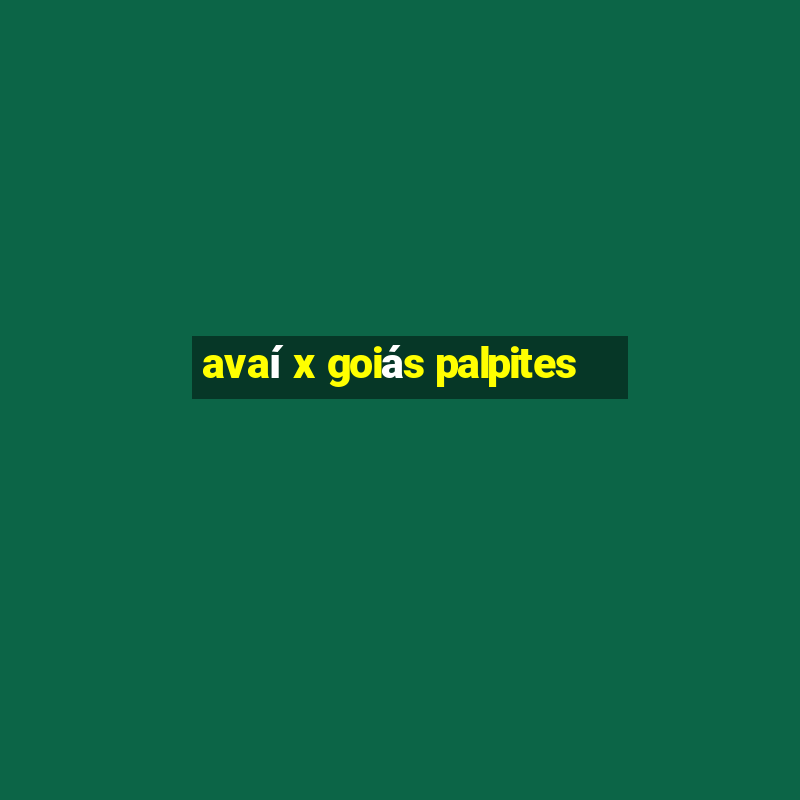 avaí x goiás palpites