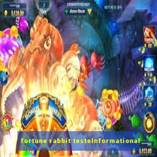 fortune rabbit testeInformational