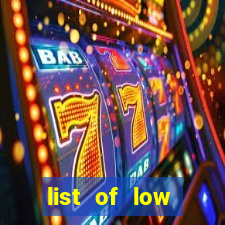 list of low variance slot machines