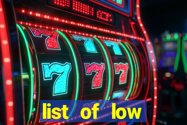 list of low variance slot machines