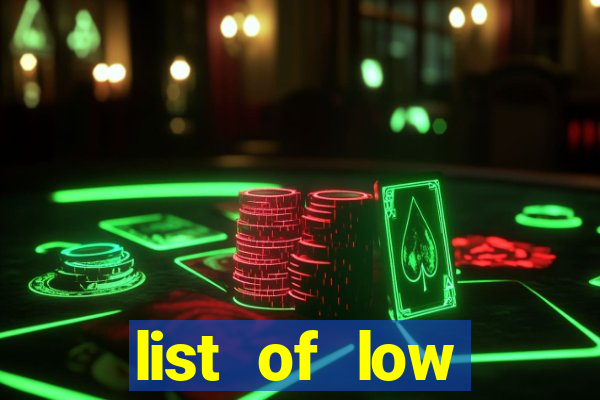 list of low variance slot machines