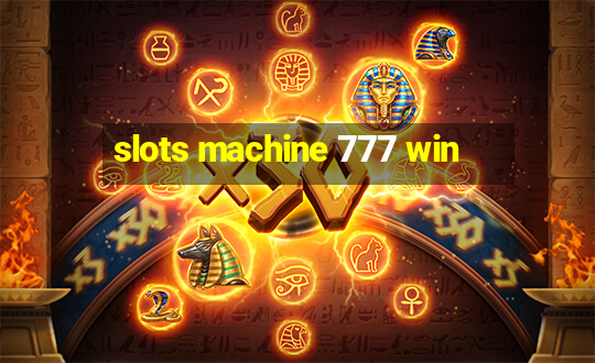 slots machine 777 win