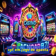 cpf em jogo de aposta