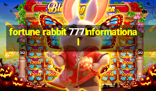 fortune rabbit 777Informational