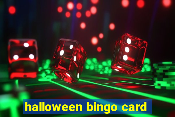 halloween bingo card