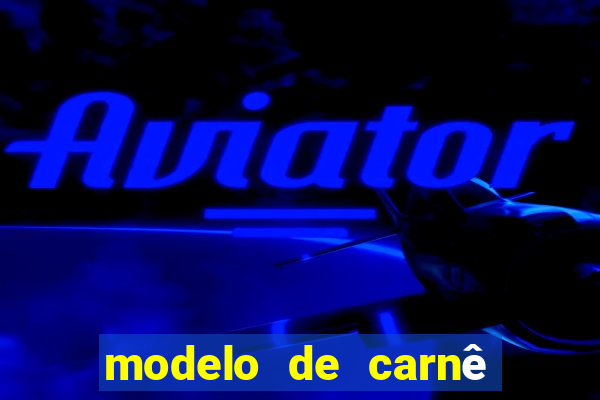 modelo de carnê de pagamento word