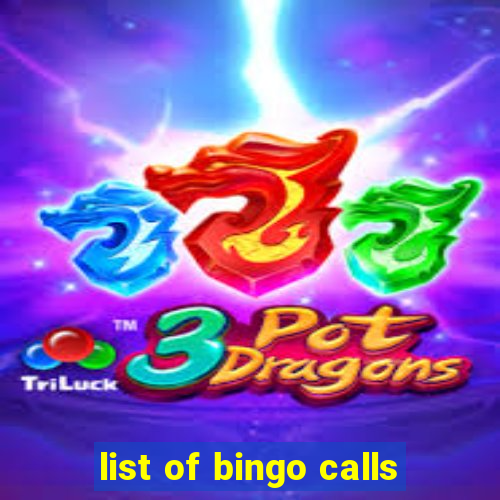 list of bingo calls