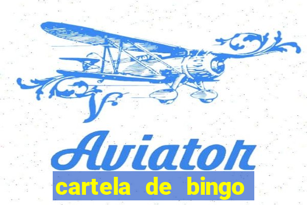 cartela de bingo com letras