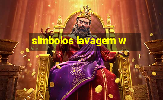 simbolos lavagem w