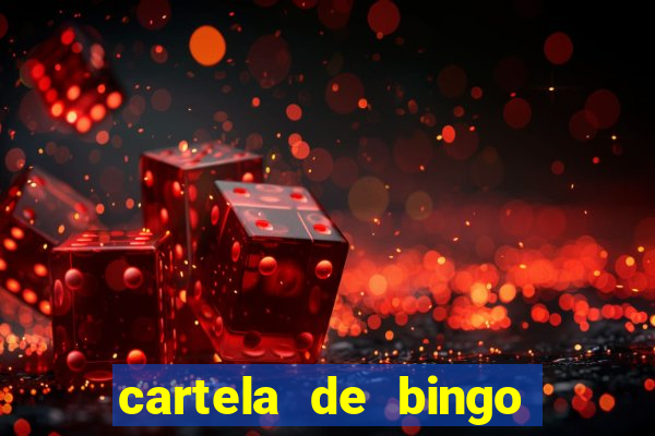 cartela de bingo de letras