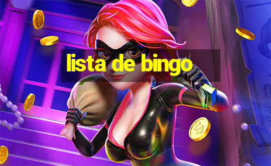 lista de bingo