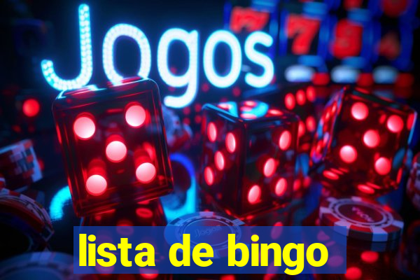 lista de bingo