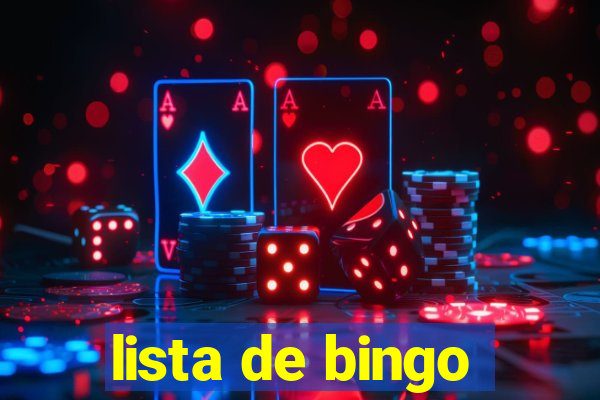 lista de bingo