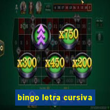 bingo letra cursiva