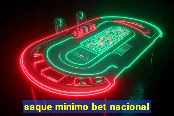 saque minimo bet nacional