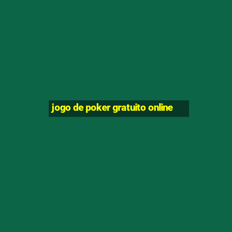 jogo de poker gratuito online