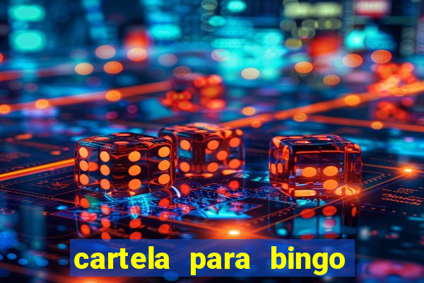 cartela para bingo em branco