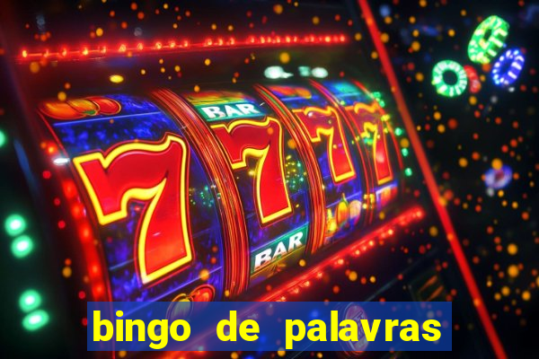 bingo de palavras colorido para imprimir