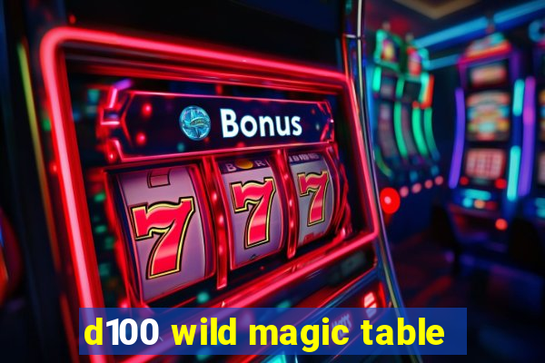 d100 wild magic table