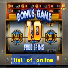 list of online slot sites