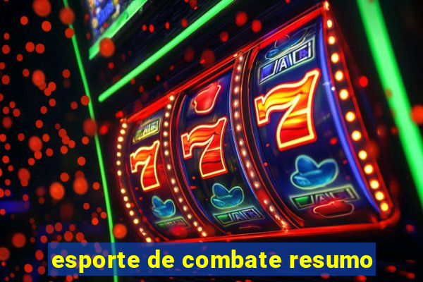 esporte de combate resumo