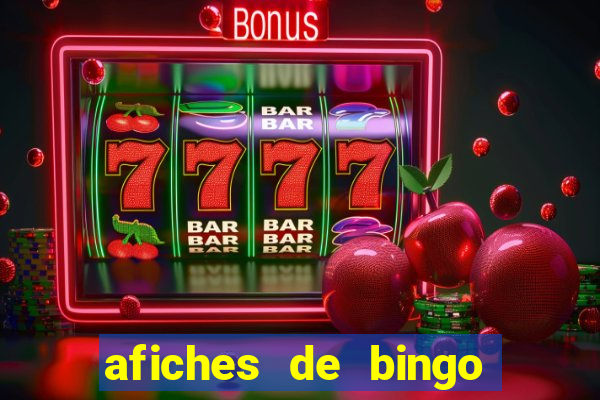 afiches de bingo para editar