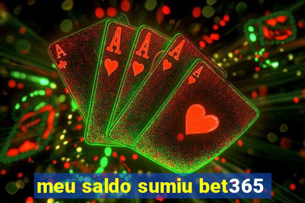 meu saldo sumiu bet365