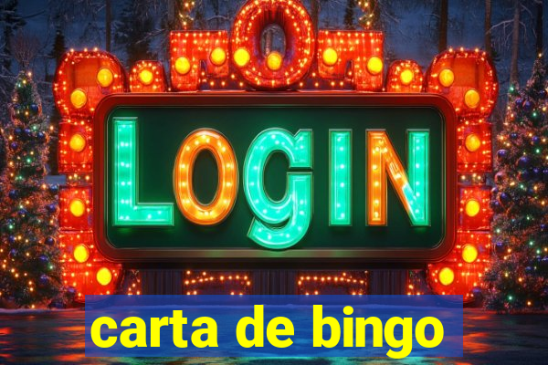 carta de bingo