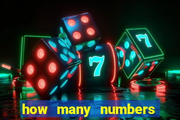 how many numbers in bingo