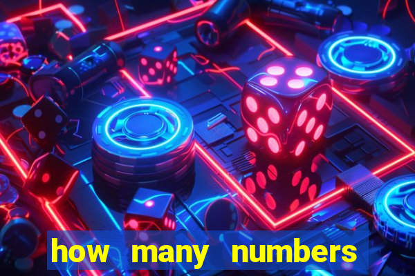 how many numbers in bingo