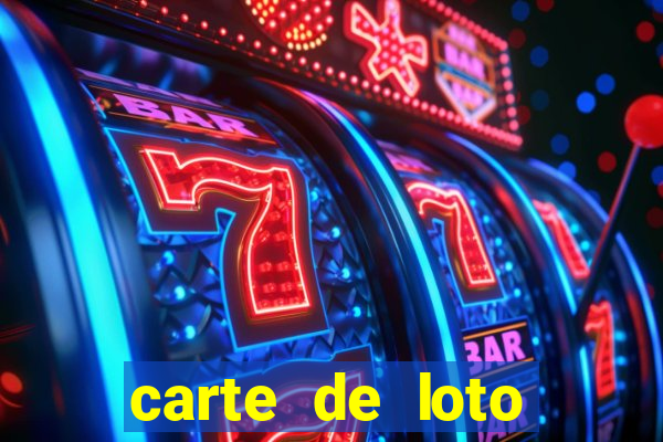 carte de loto bingo a imprimer gratuit