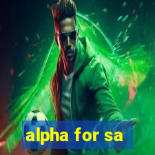 alpha for sa