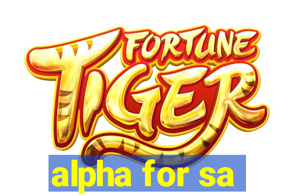 alpha for sa