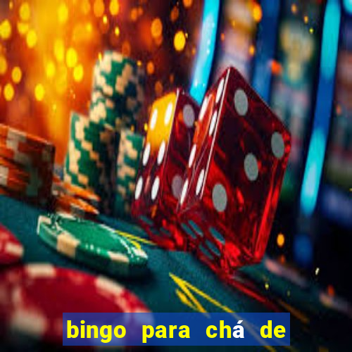 bingo para chá de bebê para imprimir grátis