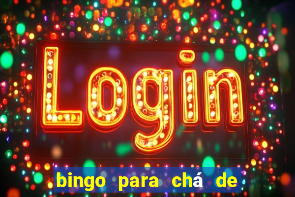 bingo para chá de bebê para imprimir grátis