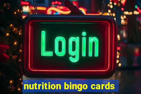 nutrition bingo cards