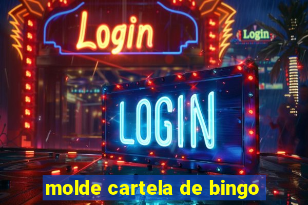 molde cartela de bingo