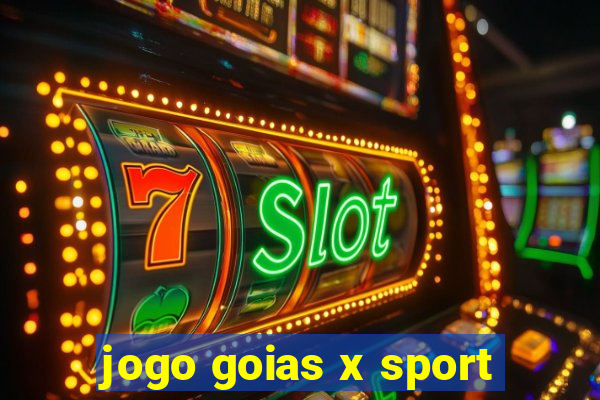 jogo goias x sport