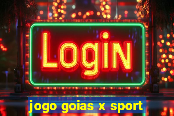 jogo goias x sport