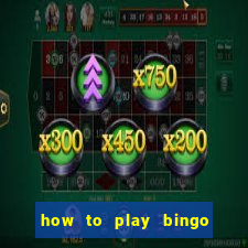 how to play bingo for money