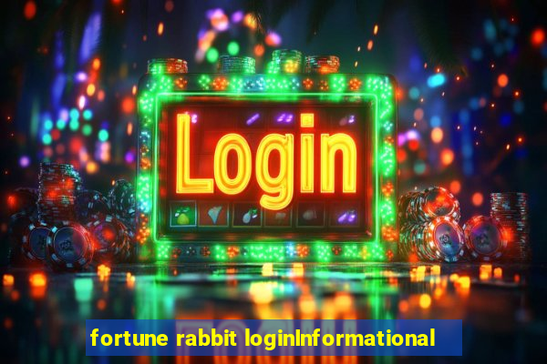 fortune rabbit loginInformational