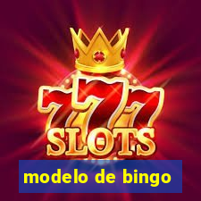 modelo de bingo