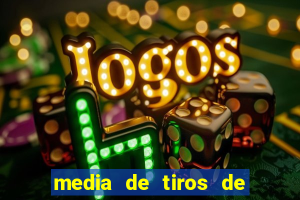 media de tiros de meta por jogo