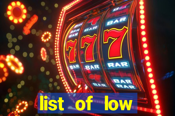 list of low volatility slot machines