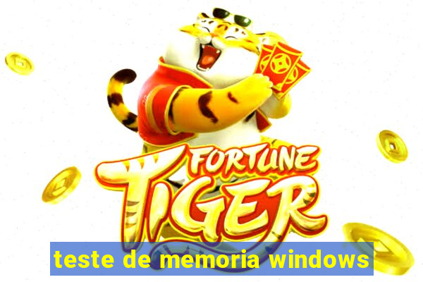 teste de memoria windows