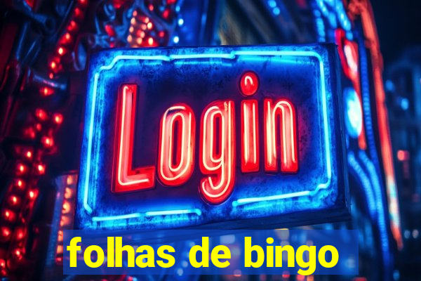 folhas de bingo