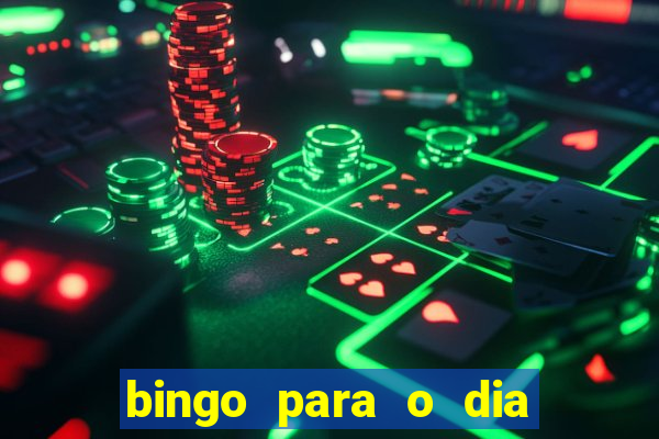 bingo para o dia do estudante